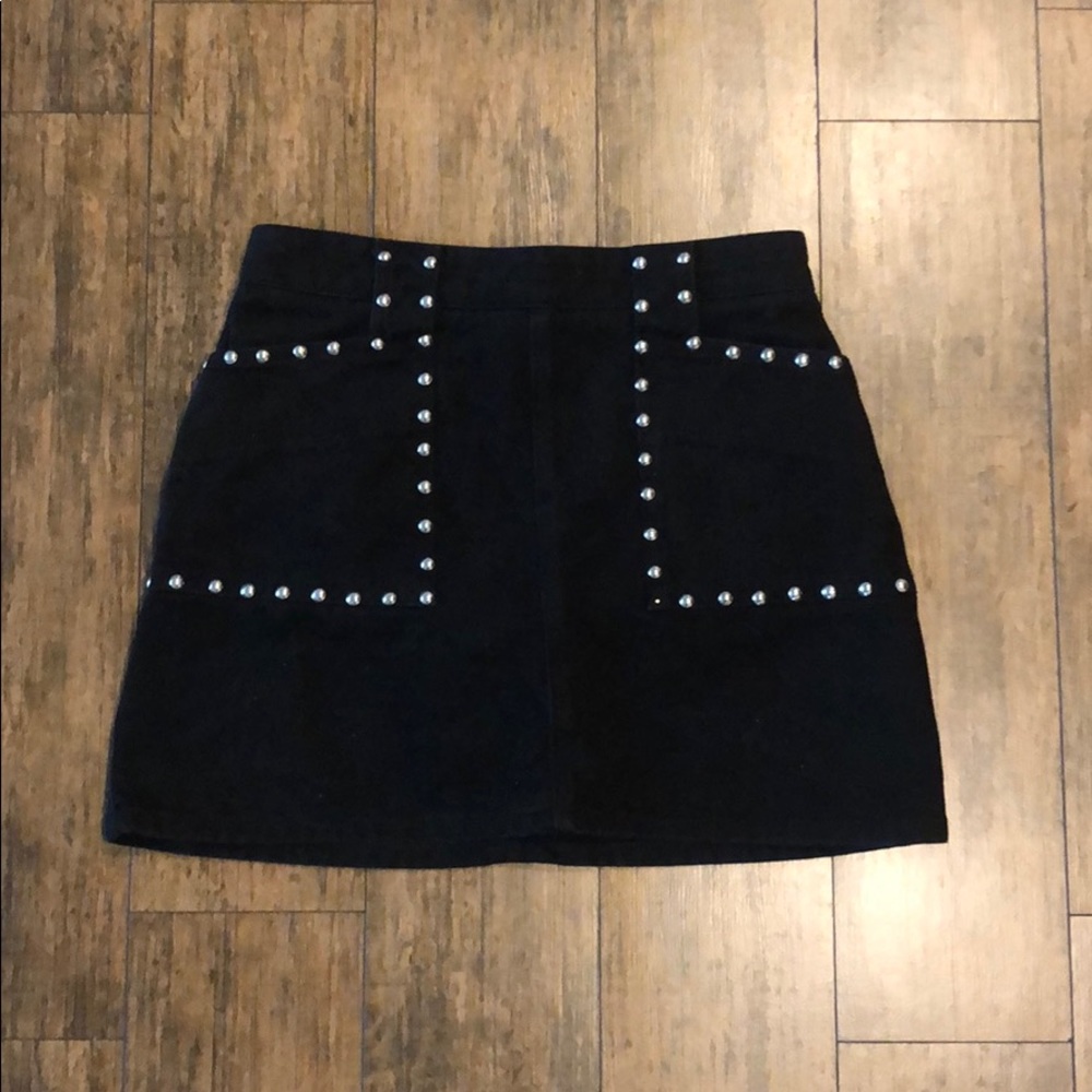 BDG Black Studded Skirt